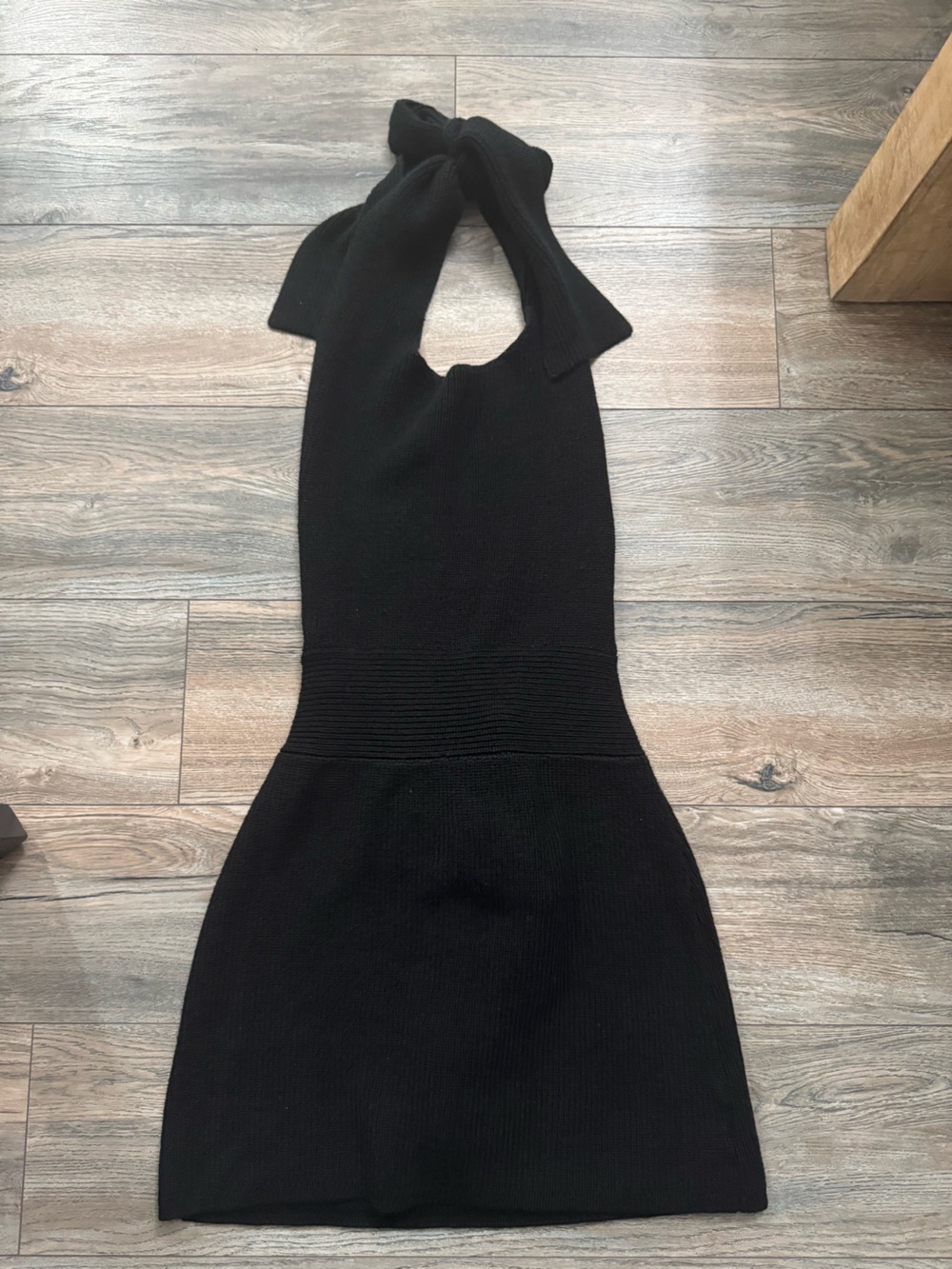 Free People Black One-Shoulder Knit Dress